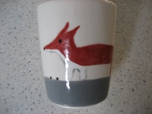 Becher Porzellancafé Rückseite