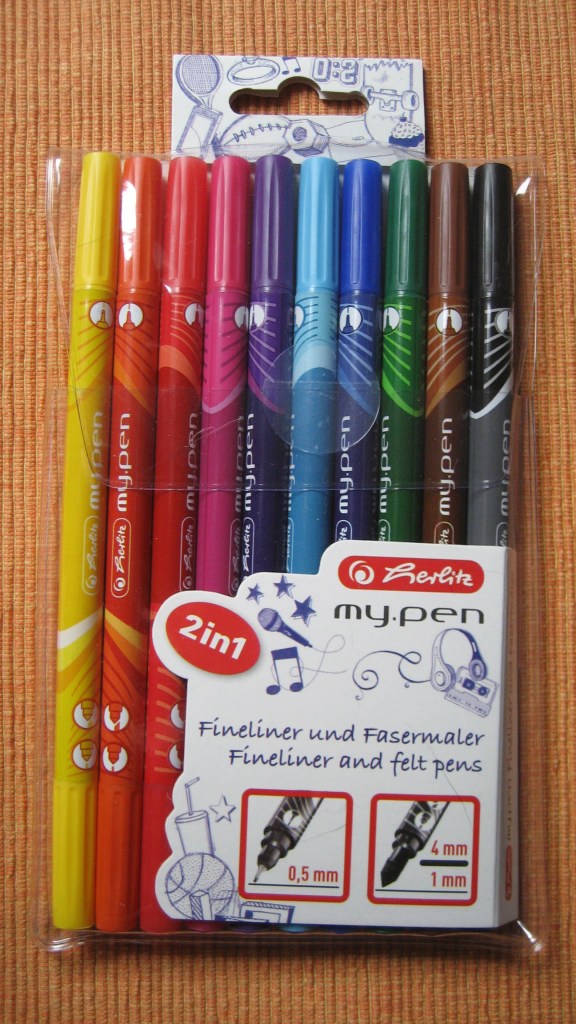 Faserstifte mit zwei Stärken